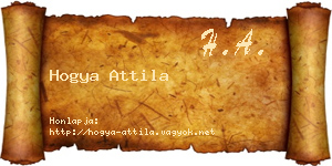 Hogya Attila névjegykártya
