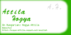 attila hogya business card